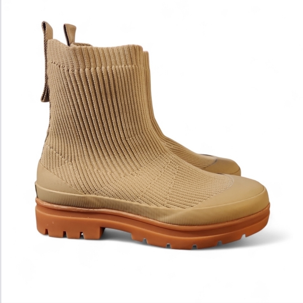 New Everlane The Utility Boot in ReKnit Women's Ankle Boots in Stone Size 6.5